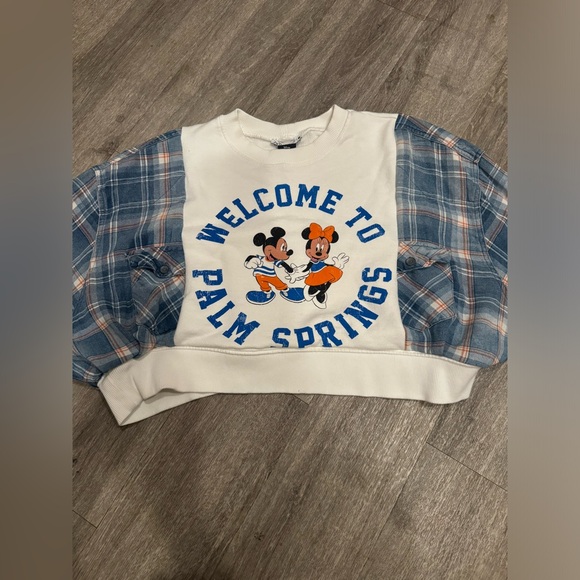 Welcome to Palm Springs Disney Mickey & Minnie Mouse reworked sweatshirt - Picture 4 of 8